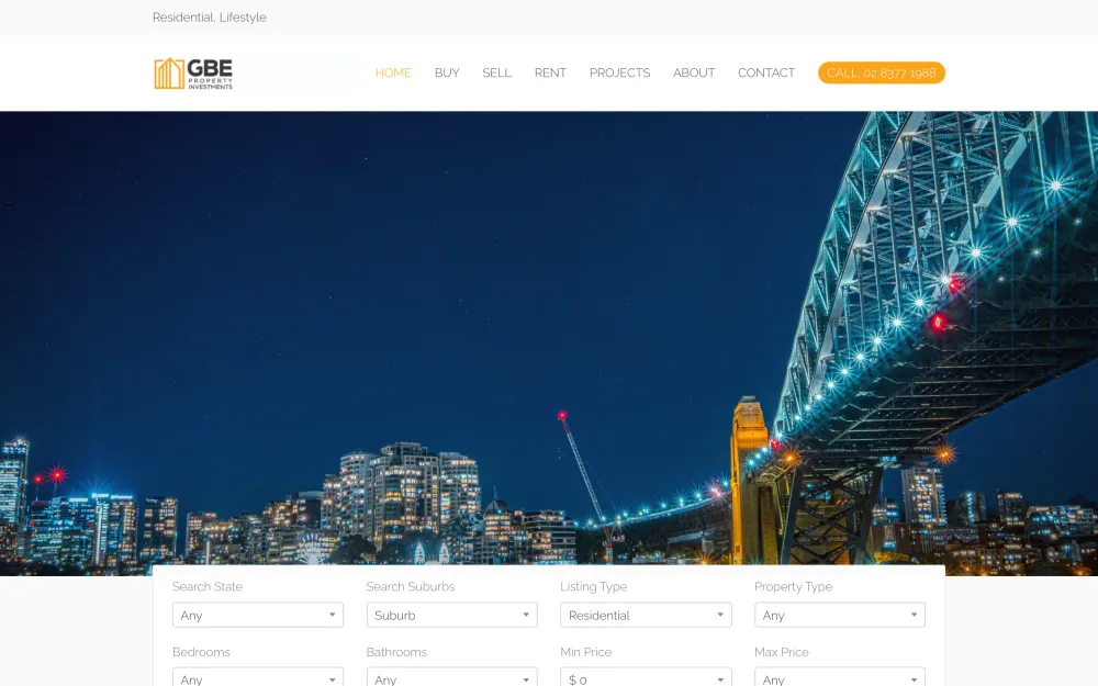 GBE Property Investments homepage